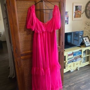 Brand New Sundresses pink Ruffled from SHEIN